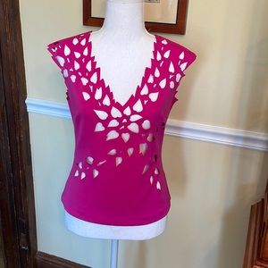 Unique Hot Pink Laser cut top